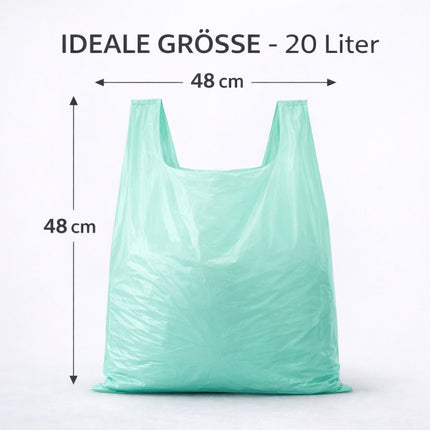 SEO. Müllbeutel 20 Liter mit Tragegriff & Zitrusduft – 20er Rolle | Reißfeste Premium Mülltüten - 1 Linkreich