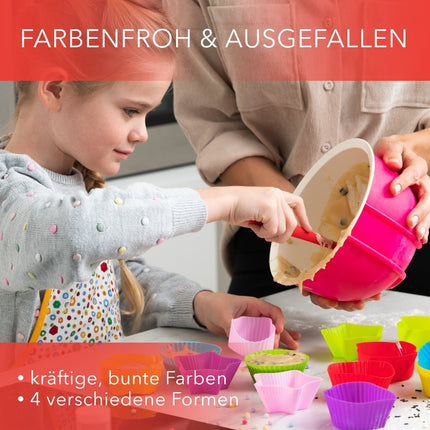 Muffinformen aus Silikon, 4 verschiedene Formen - 36er Set (Muffinformen) kaufen bei Linkreich – Jetzt entdecken!