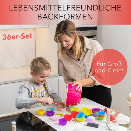 Muffinformen aus Silikon, 4 verschiedene Formen - 36er Set (Muffinformen) kaufen bei Linkreich – Jetzt entdecken!