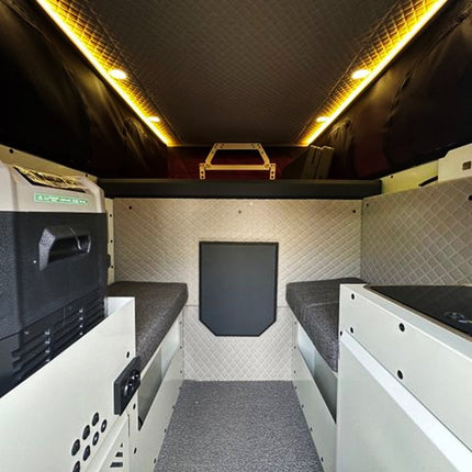 Muflon Camper Pop - Up Absetzkabine – Braun Matt, 2 Schlafplätze, Aufstelldach (Doppelbett), Diesel - Standheizung, Mittelsitzgruppe, Aluminium - Leichtbau (Absetzkabinen) kaufen bei Linkreich – Jetzt entdecken!