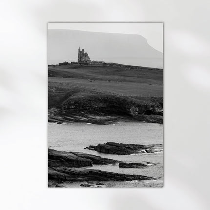 Classiebawn Castle Print – Black and White Irish Coastal Wall Art