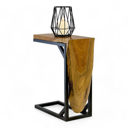 Multifunktionaler Beistelltisch - Couchtisch Ablagetisch - C - Frame – Teakholz - 50x40x20 cm (Beistelltisch) kaufen bei Linkreich – Jetzt entdecken!