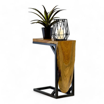 Multifunktionaler Beistelltisch - Couchtisch Ablagetisch - C - Frame – Teakholz - 50x40x20 cm (Beistelltisch) kaufen bei Linkreich – Jetzt entdecken!