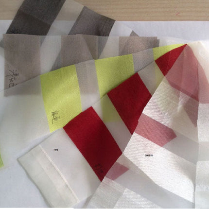 Ösen Schal »GÖTTINGEN« transparent Organza Gardine mit Querstreifen 89133