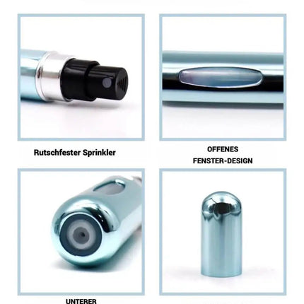 Praktische schwarze Mini-Parfümflasche – Auslaufsicher & stilvolles Duft-Accessoire“