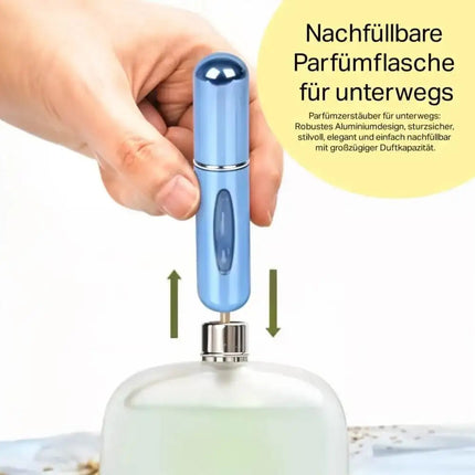 Nachfüllbare Mini-Parfümflasche Schwarz 5 ml – Reise-Zerstäuber für unterwegs
