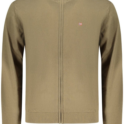 SEO. Napapijri Herren - Cardigan Grün – Langärmlige Strickjacke mit Logo - Stickerei - Grün Linkreich