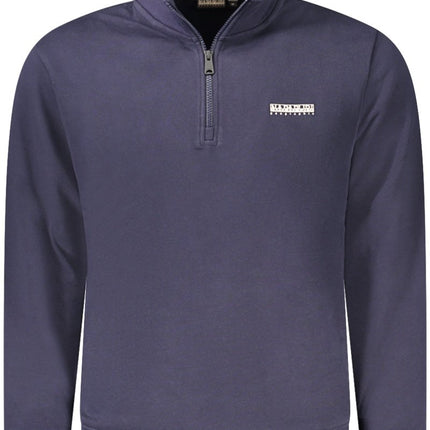 SEO. NAPAPIJRI Herren-Sweatshirt mit Reißverschluss – Blau, lockere Passform für Herbst/Winter - Blau Linkreich