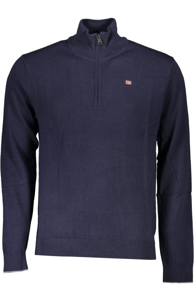 SEO. NAPAPIJRI Herrenpullover – Blauer Winterpullover mit Halbreißverschluss | soulluna.de - Blau Linkreich
