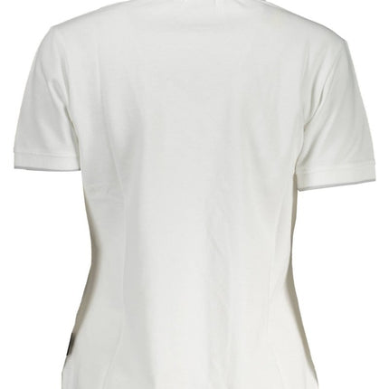 SEO. NAPAPIJRI Polo Kurzarm Damen Weiss – Klassisches Poloshirt aus Baumwolle für den Sommer - Weiß Linkreich