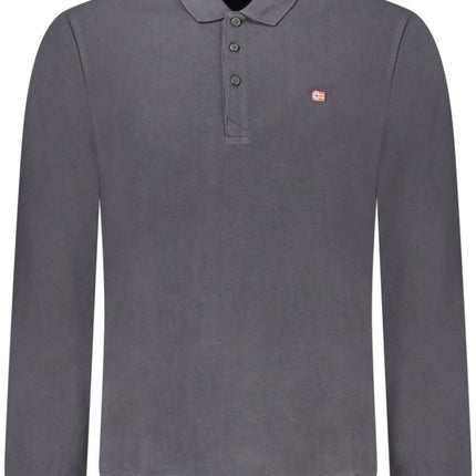 SEO. NAPAPIJRI Poloshirt Herren – Langarm-Blueshirt mit Stickerei | soulluna.de - Schwarz Linkreich