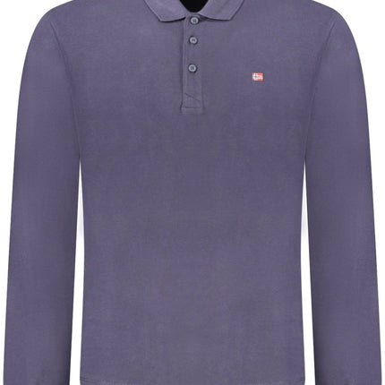 SEO. NAPAPIJRI Poloshirt Herren – Langarm-Blueshirt mit Stickerei | soulluna.de - Blau Linkreich