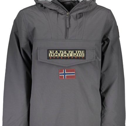 SEO. NAPAPIJRI Regenwaldjacke Herren – Blaue Winterjacke mit Kapuze und recyceltem Material - Grau Linkreich