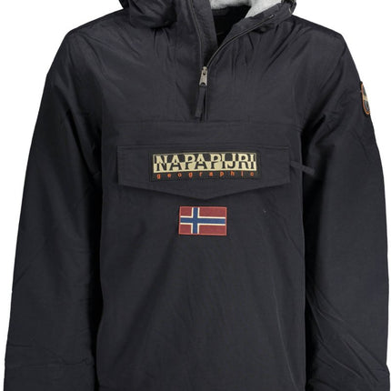 SEO. NAPAPIJRI Regenwaldjacke Herren – Blaue Winterjacke mit Kapuze und recyceltem Material - Schwarz Linkreich