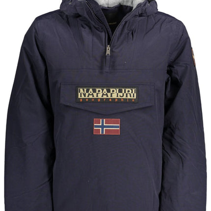 SEO. NAPAPIJRI Regenwaldjacke Herren – Blaue Winterjacke mit Kapuze und recyceltem Material - Blau Linkreich