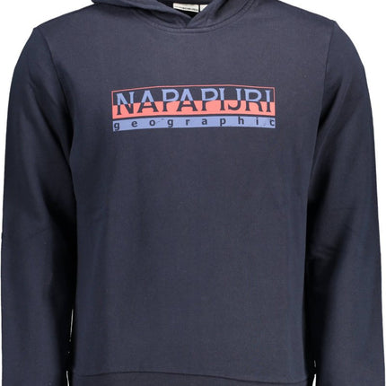 SEO. NAPAPIJRI Sweatshirt Herren Blau – Kapuzenpullover aus Baumwolle für Freizeit - Blau Linkreich
