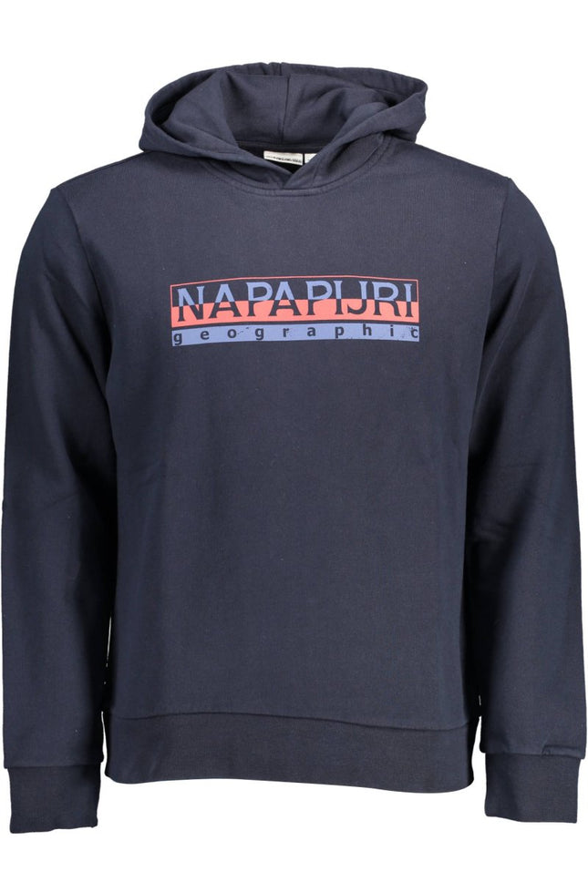 SEO. NAPAPIJRI Sweatshirt Herren Blau – Kapuzenpullover aus Baumwolle für Freizeit - Blau Linkreich