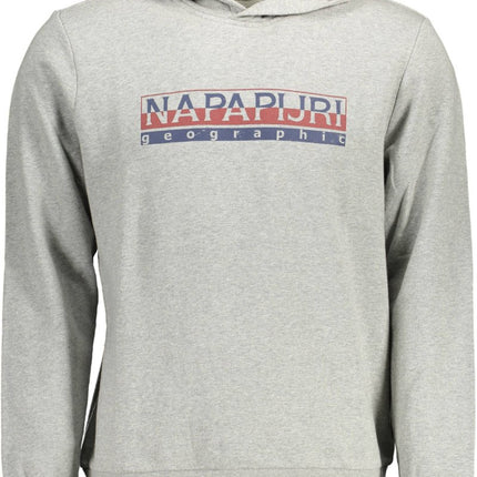 SEO. NAPAPIJRI Sweatshirt Herren Blau – Kapuzenpullover aus Baumwolle für Freizeit - Grau Linkreich