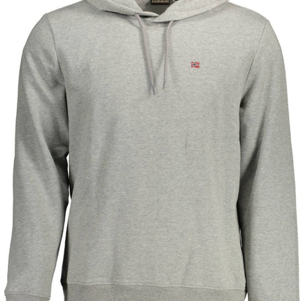 SEO. Napapijri Sweatshirt Herren Grau – Kapuzenpullover aus Bio - Baumwolle für Herbst/Winter - Grau Linkreich