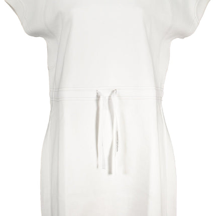 NAPAPIJRI Damen-Sportkleid Weiß – Kurze Ärmel mit Logo-Applikation | soulluna.de