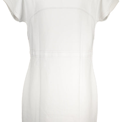 NAPAPIJRI Damen-Sportkleid Weiß – Kurze Ärmel mit Logo-Applikation | soulluna.de
