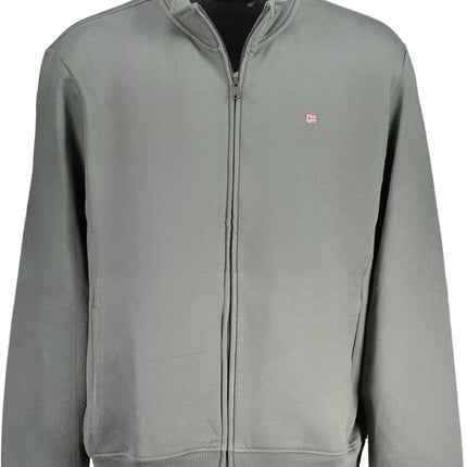 NAPAPIJRI Sweatshirt Herren mit Reißverschluss – Grünes Fleece für Herbst/Winter