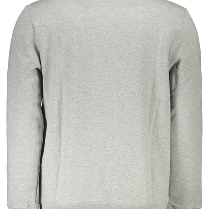 Napapijri Sweatshirt Herren mit Reißverschluss – Graues Fleece aus Bio-Baumwolle