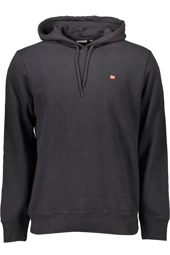 NAPAPIJRI Sweatshirt Herren Schwarz – Kapuzenpullover aus Bio-Baumwolle