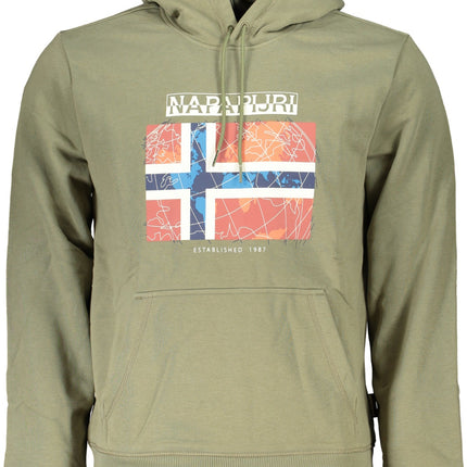 Napapijri Grünes Herren-Sweatshirt Mit Reissverschluss