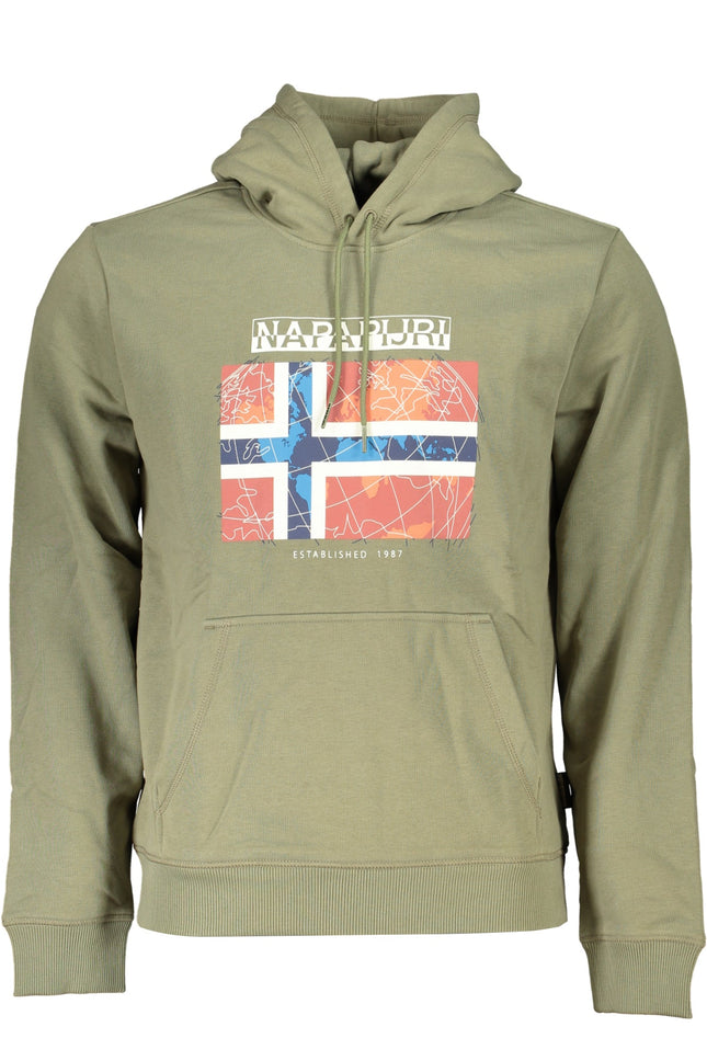 Napapijri Grünes Herren-Sweatshirt Mit Reissverschluss