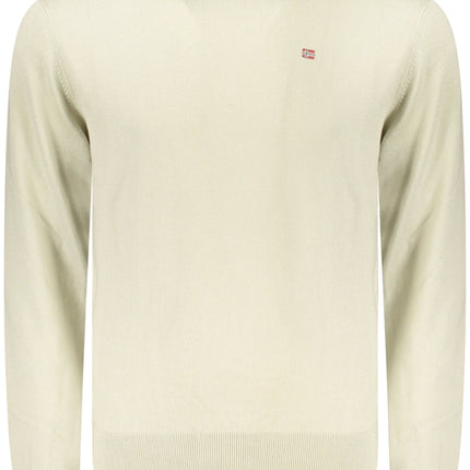 NAPAPIJRI Herren Pullover Beige – Langarm mit Logo-Stickerei | soulluna.de