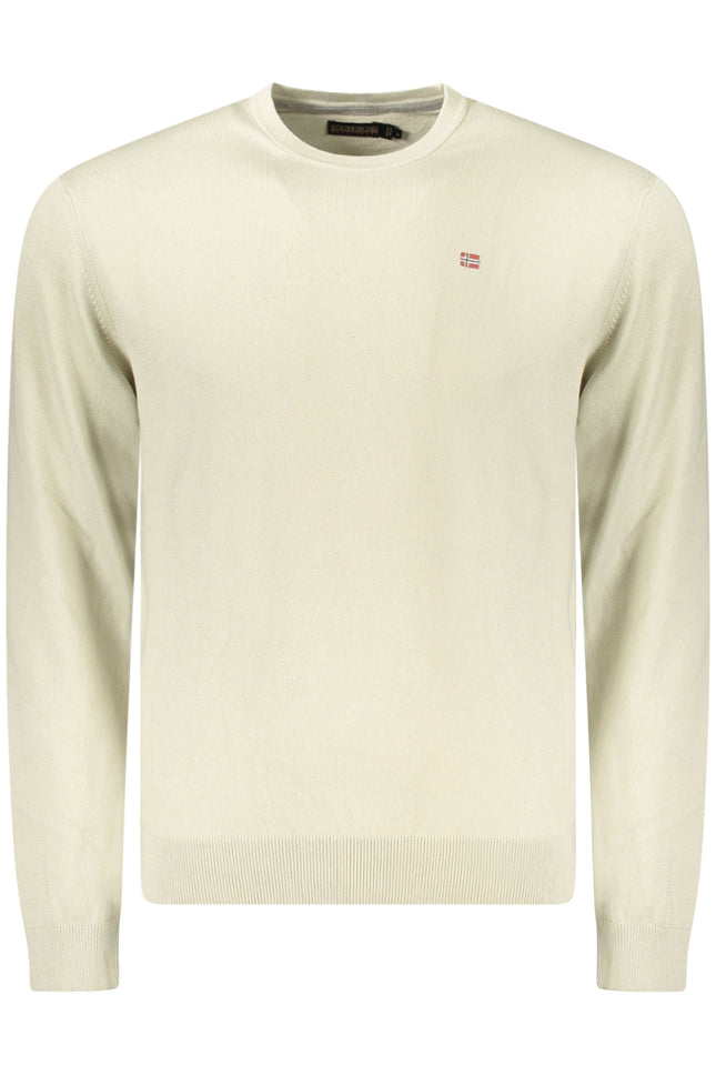 NAPAPIJRI Herren Pullover Beige – Langarm mit Logo-Stickerei | soulluna.de