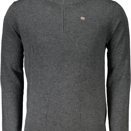 NAPAPIJRI Herrenpullover – Blauer Winterpullover mit Halbreißverschluss | soulluna.de