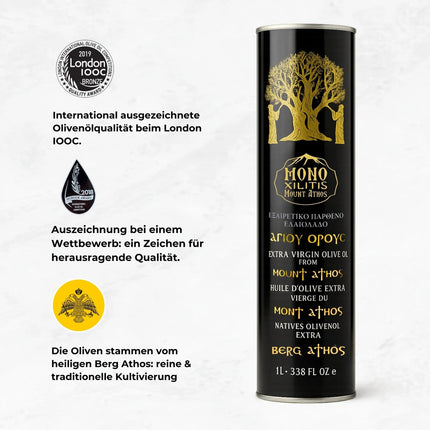 Natives Olivenöl Extra – 1L vom Berg Athos – Klosterproduktion (Olivenöl) kaufen bei Linkreich – Jetzt entdecken!