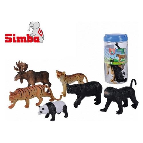 SEO. Nature World Dschungeltiere – 6 handbemalte Tiere im Fass (12–18 cm) | ab 3 Jahren - Linkreich