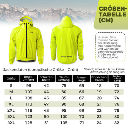 Neon Gelb Jacke Regenjacke Leicht Wasserdicht 0 - 15° Herren/Damen (Fahrradjacke) kaufen bei Linkreich – Jetzt entdecken!