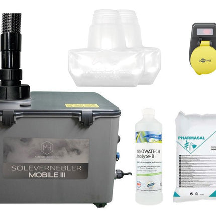 SEO. NEU: Sole Großraumvernebler Equosonic Mobile III 50ml/min Starter Paket - Mobile Pack Starter Paket 50mm Linkreich