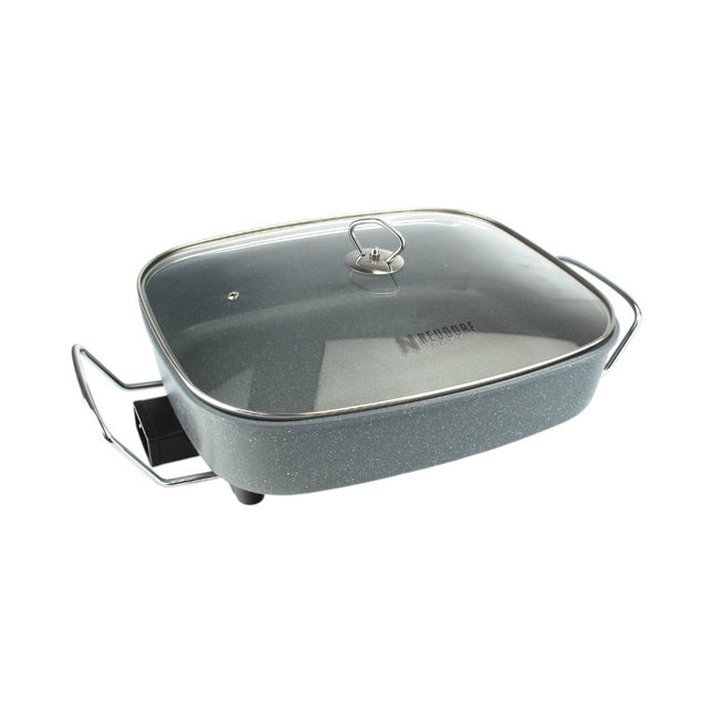 Neudorf Elektrische Partypfanne 40x30 cm – Multikocher 8 Liter, 1500 Watt, mit Glasdeckel