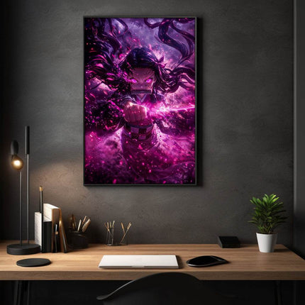 Nezuko Rage - Demon Slayer - Anime Leinwandbild (Canvas) kaufen bei Linkreich – Jetzt entdecken!