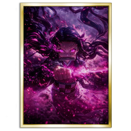 Nezuko Rage - Demon Slayer - Anime Leinwandbild (Canvas) kaufen bei Linkreich – Jetzt entdecken!