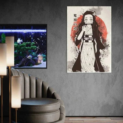 Nezuko Vintage - Demon Slayer - Anime Leinwandbild (Canvas) kaufen bei Linkreich – Jetzt entdecken!