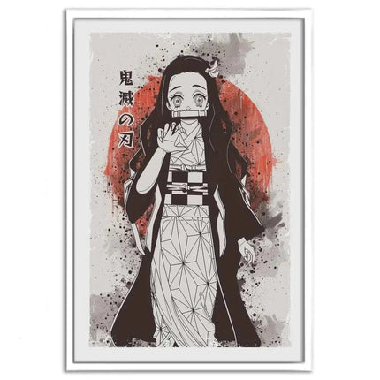Nezuko Vintage - Demon Slayer - Anime Leinwandbild