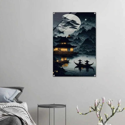 Night Sea - Leinwandbild Japanisch (Canvas) kaufen bei Linkreich – Jetzt entdecken!