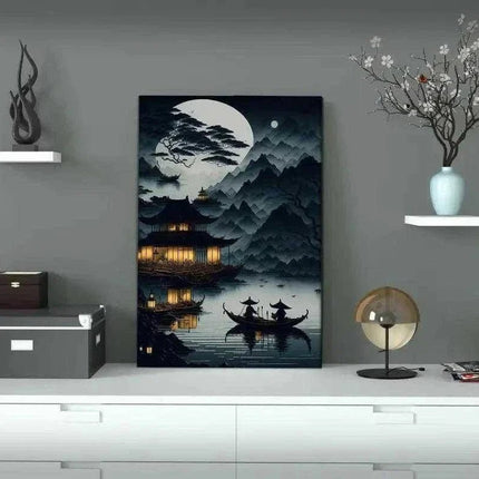 Night Sea - Leinwandbild Japanisch (Canvas) kaufen bei Linkreich – Jetzt entdecken!