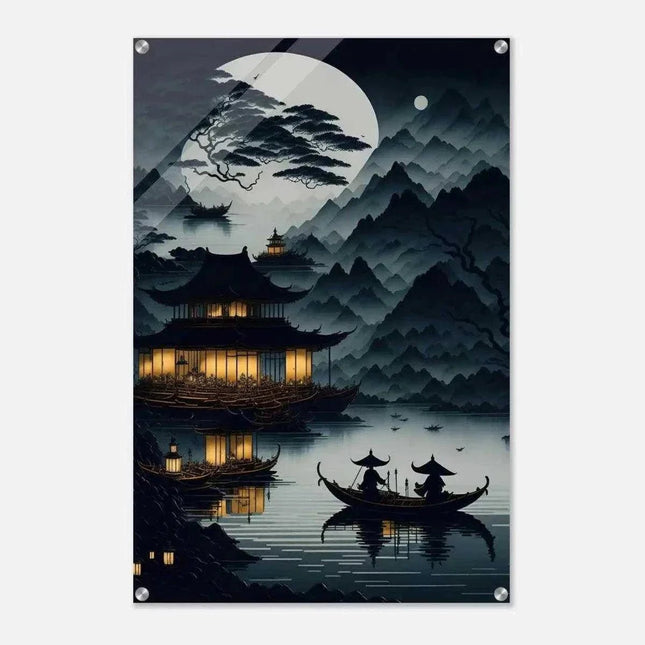 Night Sea - Leinwandbild Japanisch (Canvas) kaufen bei Linkreich – Jetzt entdecken!