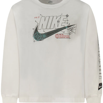 NIKE KINDER LANGARM-T-SHIRT, WEISS