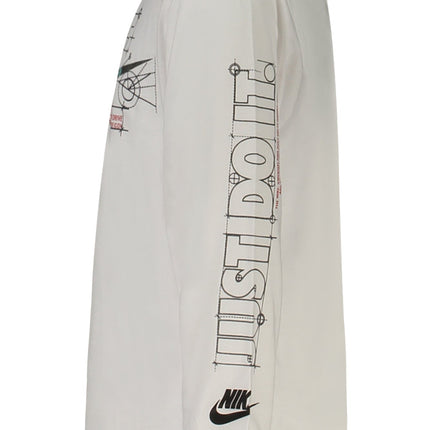 NIKE KINDER LANGARM-T-SHIRT, WEISS