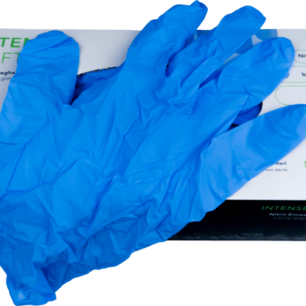 SEO. Nitril Einweghandschuhe „Intense Softer“ – Puderfrei & Lebensmittelecht - Blau Linkreich
