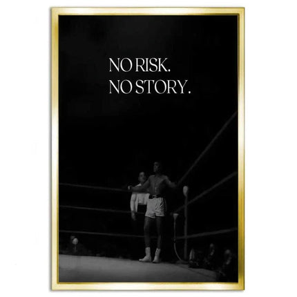 No risk. No story. - Leinwandbild Motivation (Canvas) kaufen bei Linkreich – Jetzt entdecken!