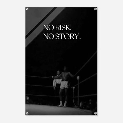 No risk. No story. - Leinwandbild Motivation (Canvas) kaufen bei Linkreich – Jetzt entdecken!